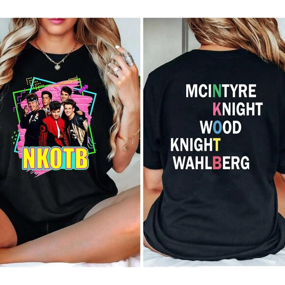 NKOTB Magic Summer 2024 Tour T Shirt Pop Band Graphic Fan Gift Retro Concert 93 - Picture 1 of 6